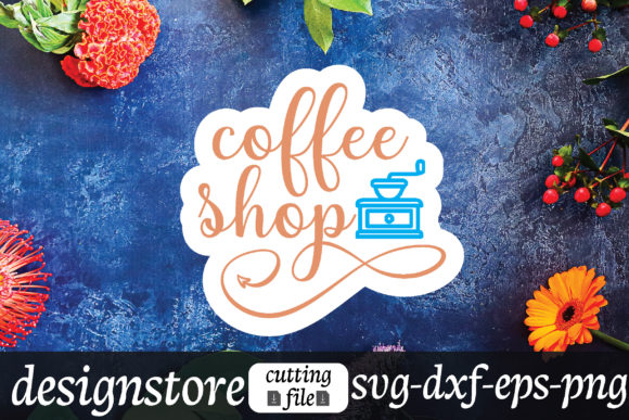 Coffee Shop Stickers Graphics for Crafts