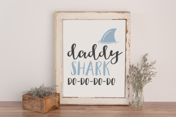 Daddy Shark Fin SVG: Graphics for Crafts & Content