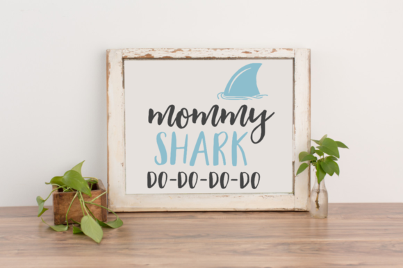 Mommy Shark Do-Do-Do-Do Fin Only SVG: Graphics for Crafts & Content