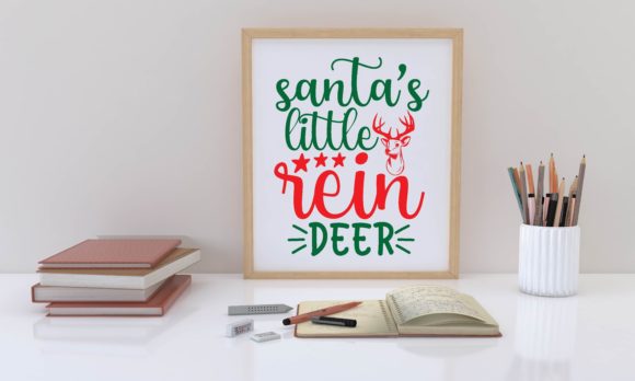 Santa’s Little Rein Deer Graphics for Crafts